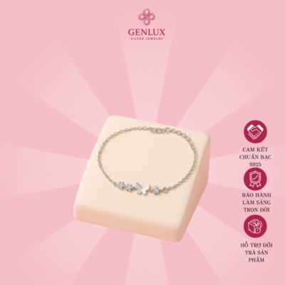 Lắc Tay Bạc Nữ Charm Bướm GenLux BCB001 3 lac-tay-bac-nu-charm-buom
