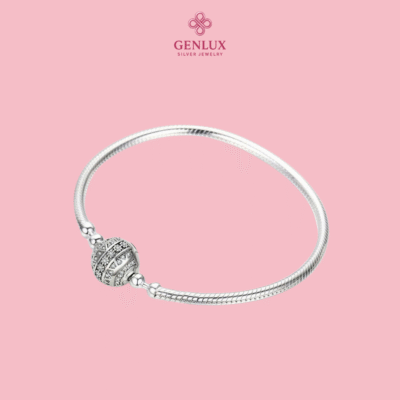 lắc tay bạc nữ khóa charm