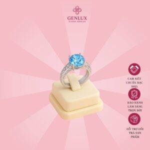 Nhẫn Bạc Đính Đá Quý GenLux NBGL02