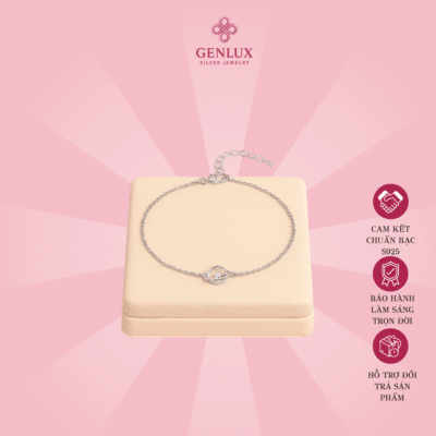 Lắc chân Bạc đính đá STYLE By Genlux LCB 01 7 lắc chân bạc