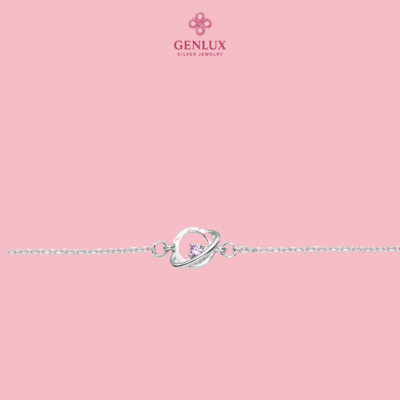 Lắc chân Bạc đính đá STYLE By Genlux LCB 01 8 lắc chân bạc